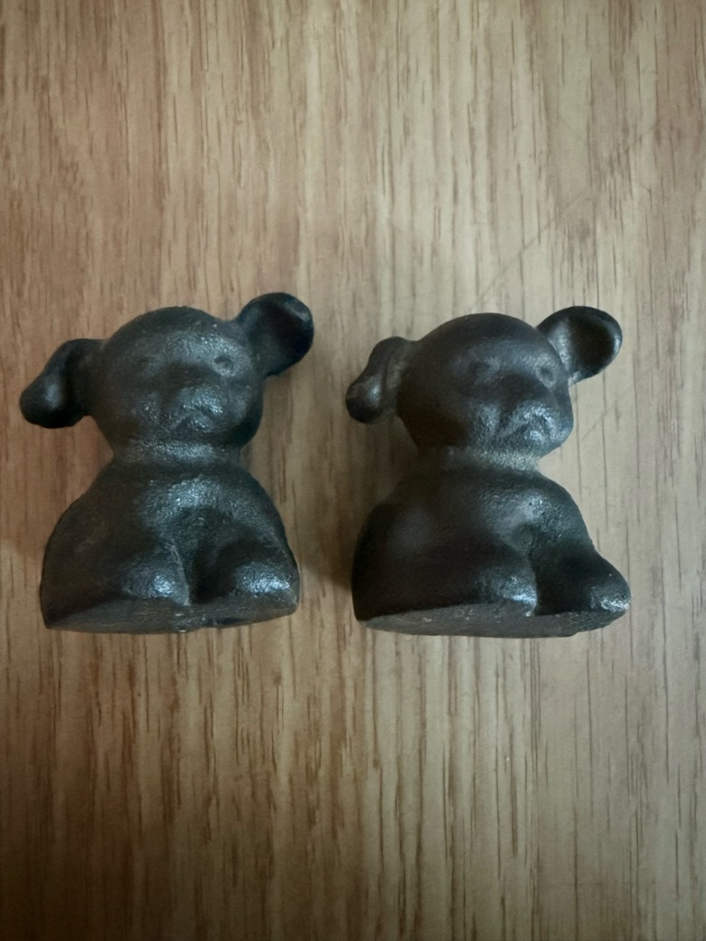 Decorative Vintage Cast Iron Pair of Puppy Figurines - Home Accents